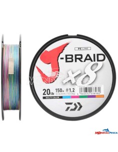 DAIWA J-BRAID X8 150MT MULTICOLOR