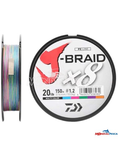 DAIWA J-BRAID X8 150MT MULTICOLOR