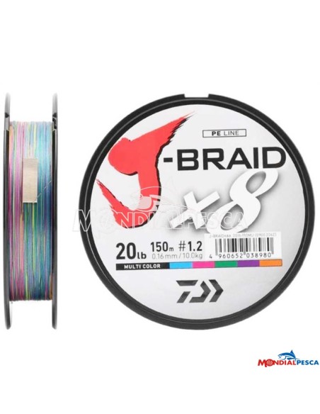 DAIWA J-BRAID X8 150MT MULTICOLOR