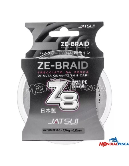 JATSUI ZE-BRAID Z8 SILVER 150MT