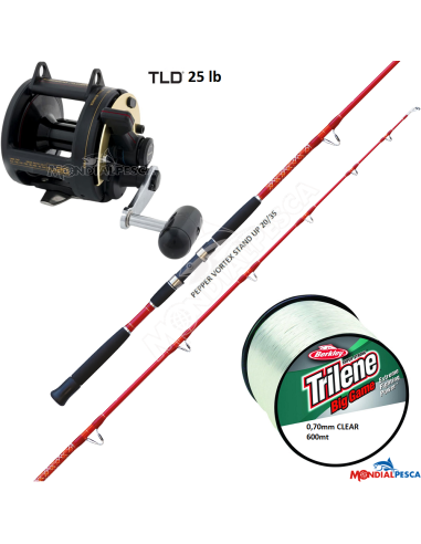 COMBO MULINELLO SHIMANO TLD 25 + CANNA FALCON...