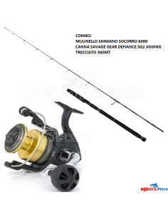 COMBO MULINELLO SHIMANO SOCORRO 6000+CANNA DEFIANCE SG2...