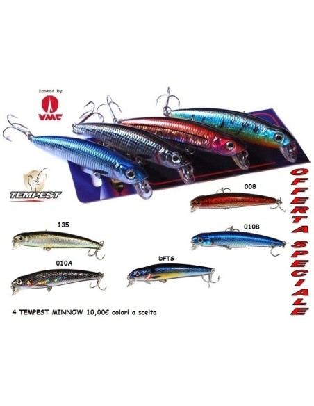 4 TEMPEST MINNOW CM 7.5 COLORI A SCELTA