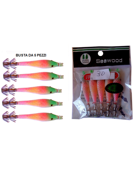 SQUID SEA WOOD 7,5cm col. 30 GLOW