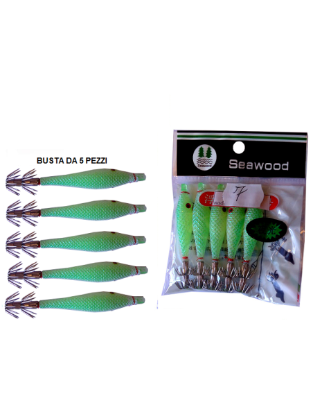 SQUID SEA WOOD 7,5cm col. 7 GLOW