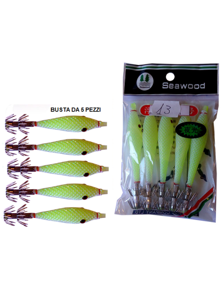 SQUID SEA WOOD 9cm col. 13 GLOW