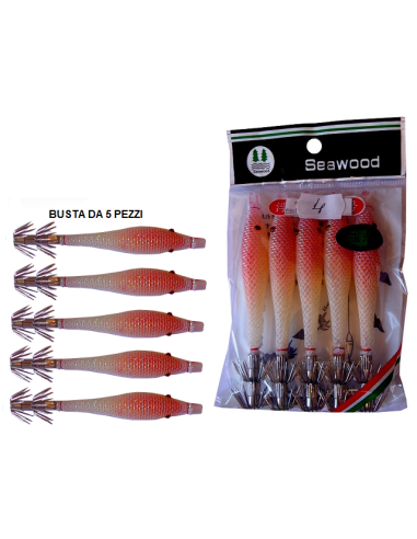 SQUID SEA WOOD 11cm col. 4 GLOW