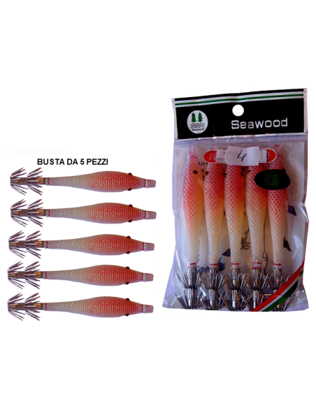 SQUID SEA WOOD 11cm col. 4 GLOW