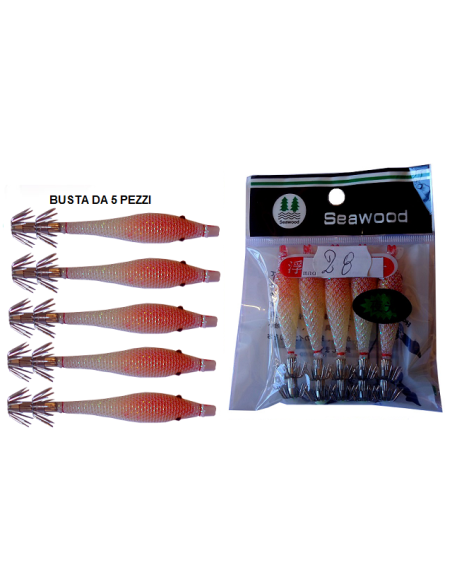 SQUID SEA WOOD 7,5cm col. 28 GLOW