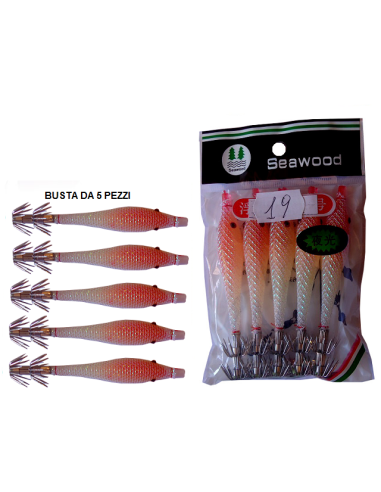 SQUID SEA WOOD 9cm col. 19 GLOW