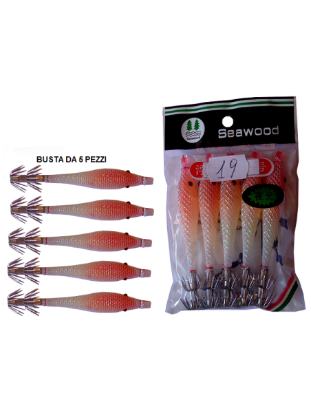 SQUID SEA WOOD 9cm col. 19 GLOW