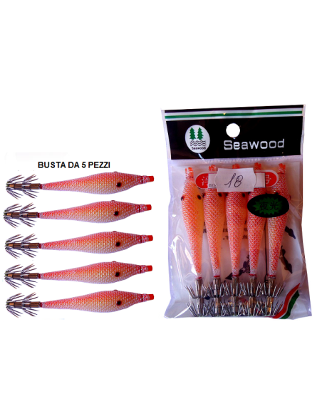SQUID SEA WOOD 9cm col. 18 GLOW
