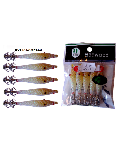 SQUID SEA WOOD 7,5cm col. 25A GLOW