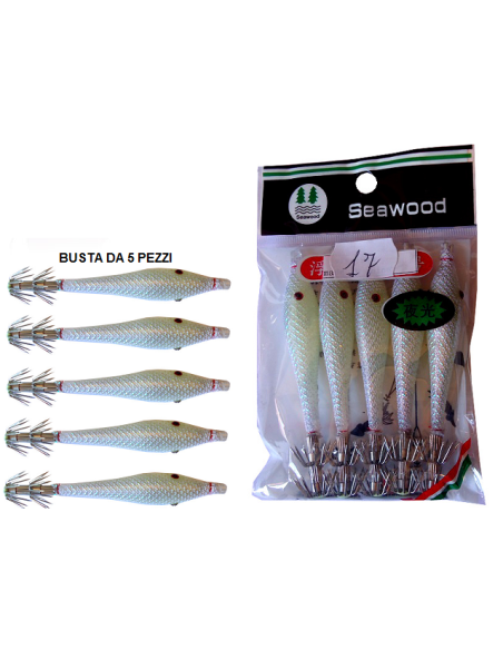 SQUID SEA WOOD 9cm col. 17 GLOW