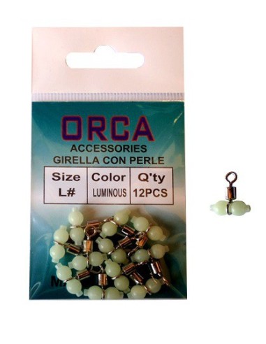 ORCA GIRELLA ROLLING CON PERLINE FLUO mis.L pz.12
