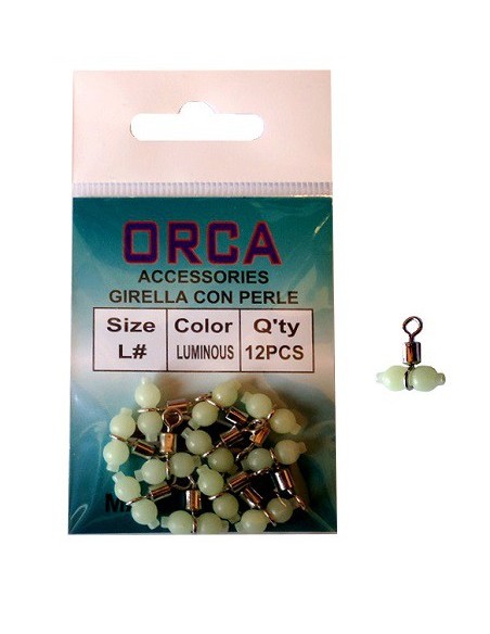 ORCA GIRELLA ROLLING CON PERLINE FLUO mis.L pz.12