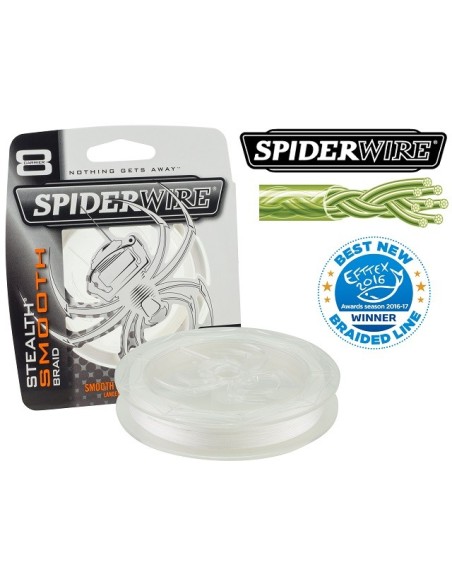 SPIDERWIRE STEALTH SMOOTH 8 FILI 150MT 0.25mm TRANSLUCENT