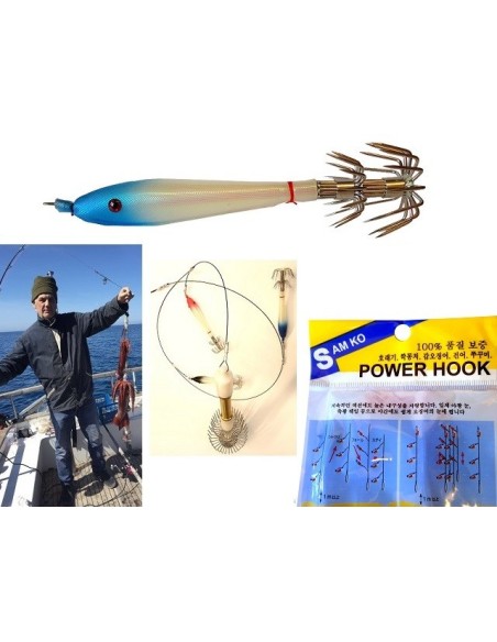 PESCIOLINO FLUORESCENTE POWER HOOK 11CM CELESTE