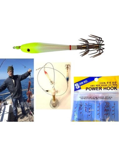 PESCIOLINO FLUORESCENTE POWER HOOK 11CM GIALLO