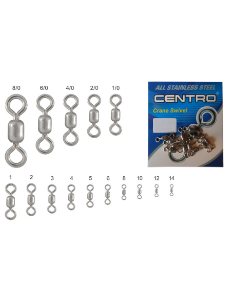 GIRELLE CENTRO CRANE SWIVEL 12pz size 8 80lb