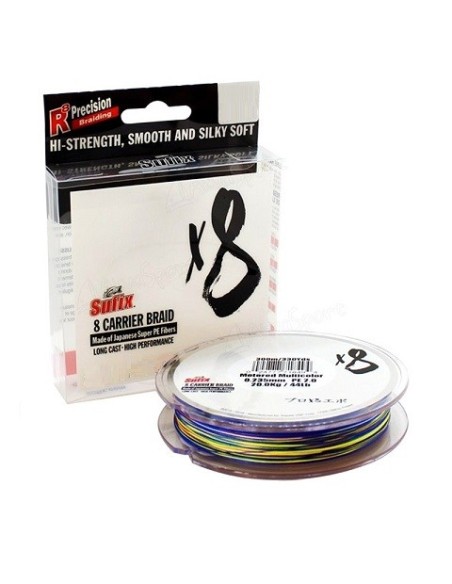 SUFIX X8 CARRIER BRAID MULTICOLOR 300M 0.165MM