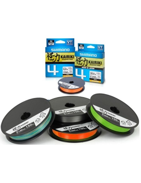 SHIMANO KAIRIKI 4 CAPI 150MT 0.10MM MULTICOLOR